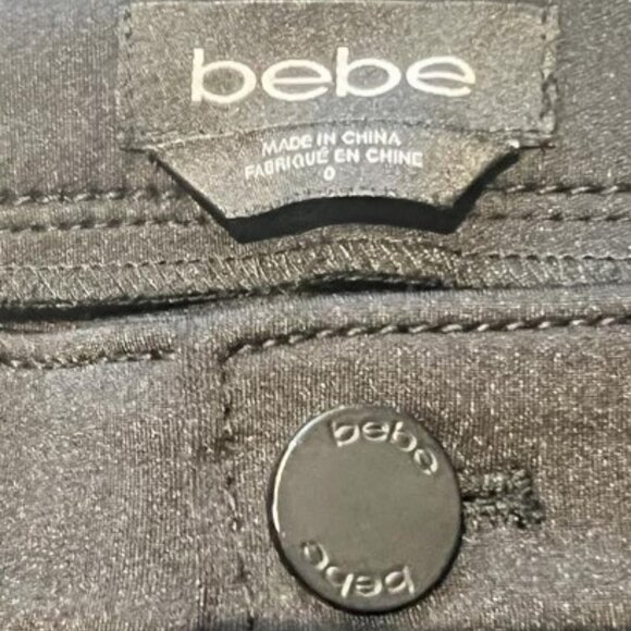 Bebe women's black skinny pants size 0 - Picture 2 of 3